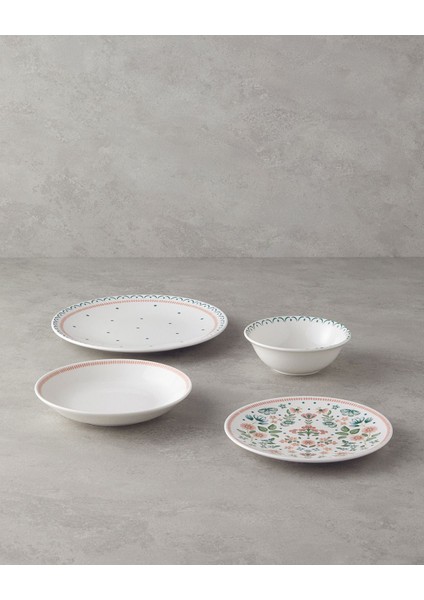 16 Parça Yeşil Seramik Yemek Takımı, 4 Kişilik, şık ve dayanıklı set modelleri