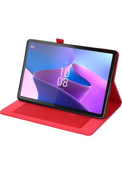 Lenovo Tab P11 Pro Gen 2 Kumaş Doku Pu Deri Tablet Kılıfı Katlanabilir Stand Kart Tutucu Koruyucu Kapak-Kırmızı (Yurt Dışından) indirimleri