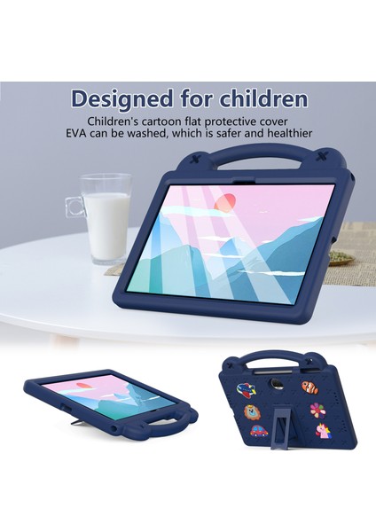 Honor Pad 9 Tablet Kılıfı Için Çizilmez Eva Sevimli Desenler Ayaklı Kılıf ve Saplı-Lacivert (Yurt Dışından) fiyatları