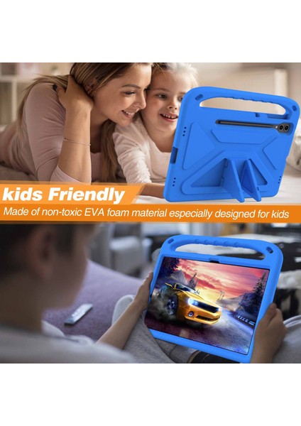 Samsung Galaxy Tab S9 Fe+Kılıf El Tutacağı Eva Tablet Kickstand Kılıfı-Mavi (Yurt Dışından) indirimleri