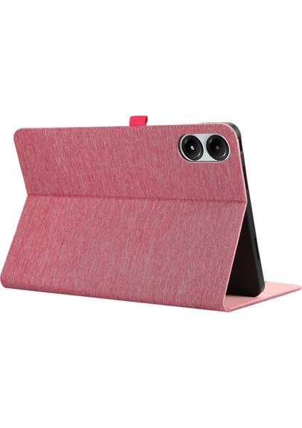 Xiaomi Redmi Pad Pro/redmi Pad Pro 5g/poco Pad Kart Tutucu Kumaş Doku Deri Kılıf Tablet Standı Kapağı-Pembe (Yurt Dışından)