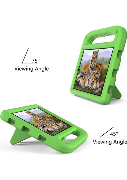 Kickstand Sap Tasarımı Düz ​​renk Çizilmeye Dayanıklı Düşmeye Karşı Dayanıklı Eva Tablet Kılıfı Huawei Mediapad M5 Lite 8-Yeşil (Yurt Dışından) fırsatları