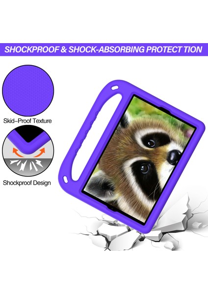 Kulp Kickstand Tasarım Tablet Koruma Eva Kılıf Kapağı Samsung Galaxy Tab A 10.1(2019)SM-T510/T515-MOR (Yurt Dışından)