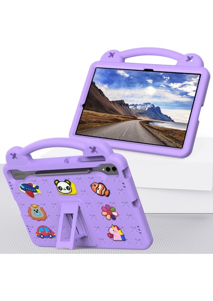 Samsung Galaxy Tab S10+/S9+/S9 Fe+Kılıf Çocuklar Eva Tablet Kılıfı-Mor (Yurt Dışından)