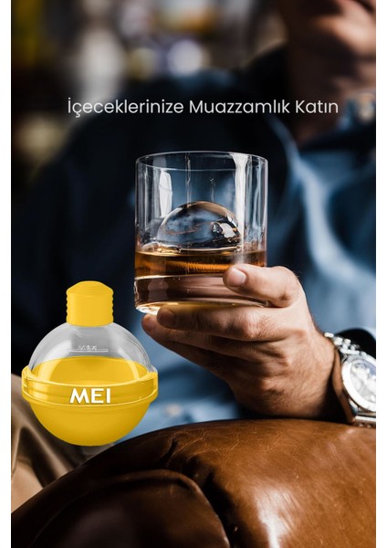 Yuvarlak silikon buz kalıbı, 6x6cm, çift katmanlı, sızdırmaz, mikrodalga ve bulaşık makinesi uyumlu