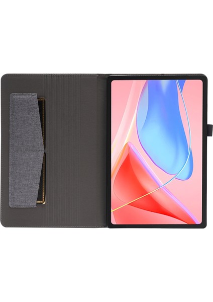 Lenovo Tab 10.1 (2025) TB-311XU/TAB TB311FU Deri Kılıf Kart Tutucu Kumaş Doku Tablet Standı Kapağı-Gri (Yurt Dışından) fırsatları