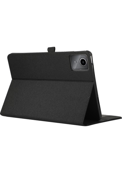 Lenovo Tab M11/XIAOXIN Pad 11 2024 Kılıf Pu Deri Kart Tutucu Tablet Standı Kapağı-Siyah (Yurt Dışından)