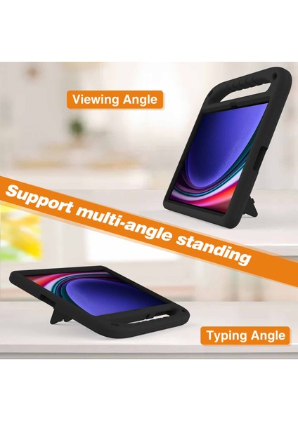 Samsung Galaxy Tab S9 Fe+Kılıf El Tutacağı Eva Tablet Kickstand Kılıfı-Siyah (Yurt Dışından) modelleri