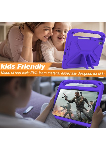Huawei Matepad 11.5/matepad 11.5 S/matepad Air 11.5 Inç (2023) Kılıf Çocuk Dostu Eva Saplı Tablet Kılıfı-Mor (Yurt Dışından)