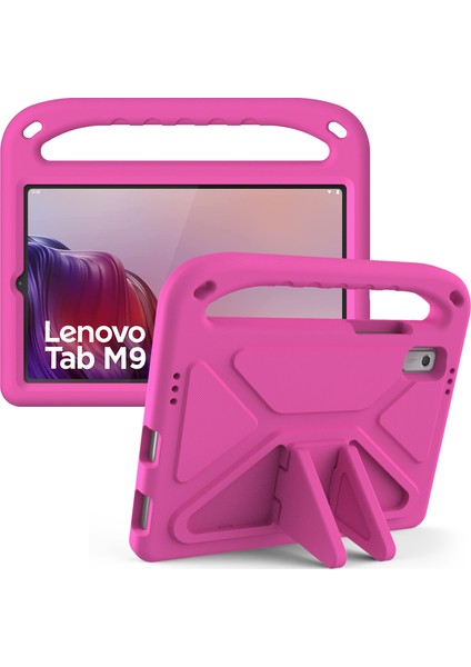 Lenovo Tab M9 Kickstand Tablet Kılıfı El Tutacağı Eva Darbeye Dayanıklı Kapak-Gül (Yurt Dışından)