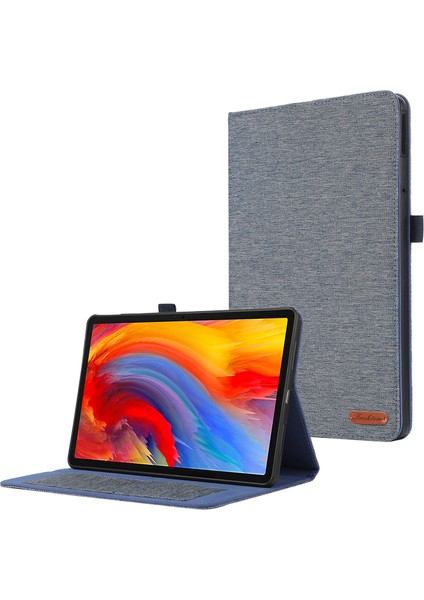 Lenovo Tab M11/XIAOXIN Pad 11 2024 Kılıf Pu Deri Kart Tutucu Tablet Standı Kapağı-Mavi (Yurt Dışından)