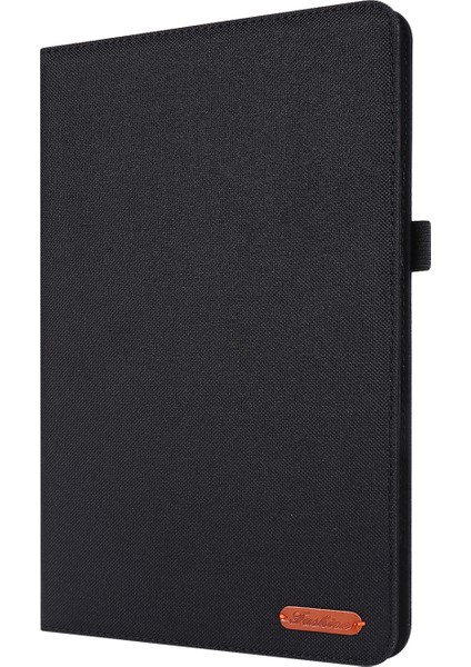 Kumaş Dokulu Kart Yuvaları Stand Deri Koruyucu Kılıf Samsung Galaxy Tab S7 T870/S8-SIYAH (Yurt Dışından)