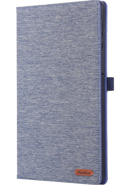 Honor Pad X9A Deri Kılıf Kart Tutucu Kumaş Doku Tablet Standı Kapağı-Mavi (Yurt Dışından)