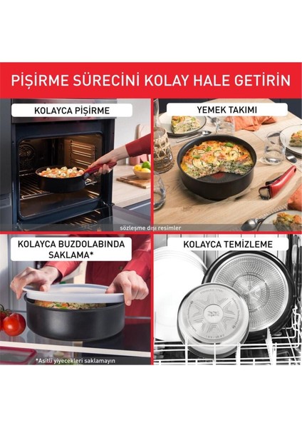 Titanyum 6X Ingenio 3 Parça Indüksiyon Izgara Tavası, Çelik Dış, Şık ve Dayanıklı fırsatları