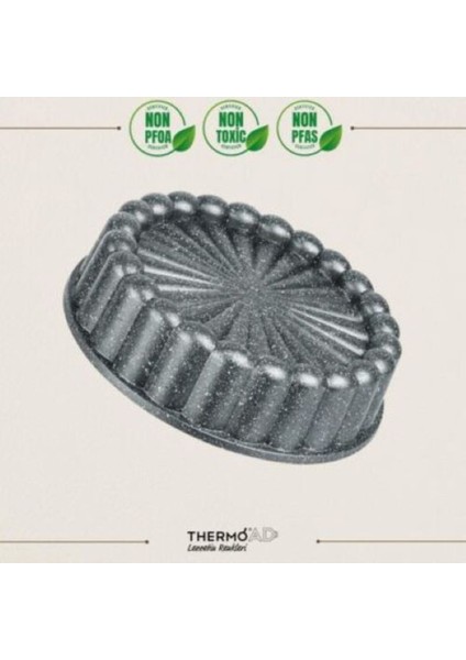 Açık gri 26 cm granit tart kalıbı, şık ve pratik kek ve tatlar hazırlayın.