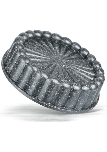 Açık gri 26 cm granit tart kalıbı, şık ve pratik kek ve tatlar hazırlayın. modelleri