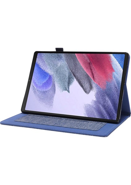 Lenovo Tab M10 (Gen 3) Deri Kılıf Iş Folio Standı Tablet Kılıfı Kart Yuvası Ile-Mavi (Yurt Dışından)
