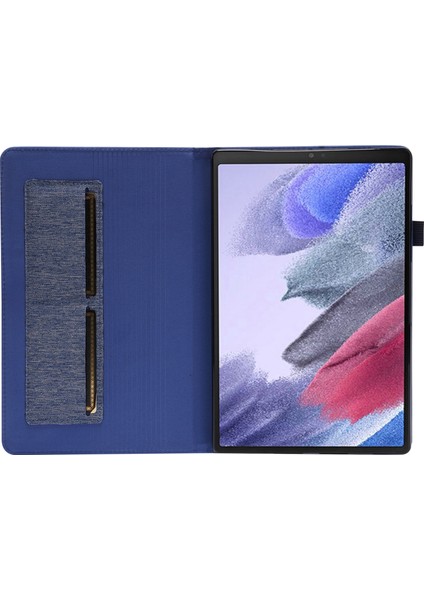 Lenovo Tab M10 (Gen 3) Deri Kılıf Iş Folio Standı Tablet Kılıfı Kart Yuvası Ile-Mavi (Yurt Dışından)