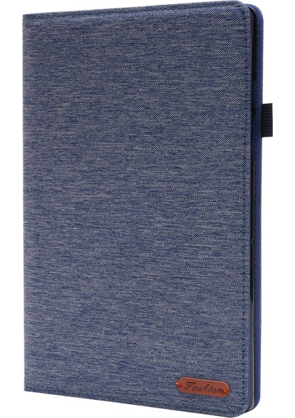 Lenovo Tab M10 (Gen 3) Deri Kılıf Iş Folio Standı Tablet Kılıfı Kart Yuvası Ile-Mavi (Yurt Dışından)
