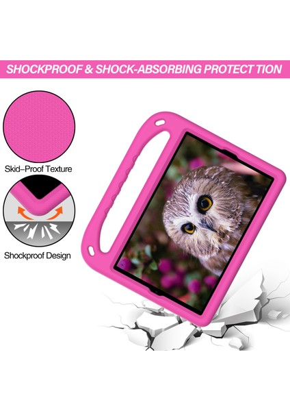 Kulp Kickstand Tasarım Tablet Koruma Eva Kılıf Kapak Samsung Galaxy Tab A 10.1(2019)SM-T510/T515-ROSE (Yurt Dışından)