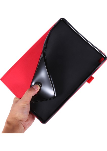 Kumaş Dokulu Kart Tutucu Stand Deri Kılıf Lenovo Tab P10-KIRMIZI (Yurt Dışından) indirimleri