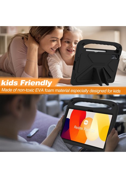 Xiaomi Redmi Pad Se Kılıfı El Tutacağı Düşmeye Karşı Eva Tablet Kickstand Kılıfı-Siyah (Yurt Dışından) fırsatları