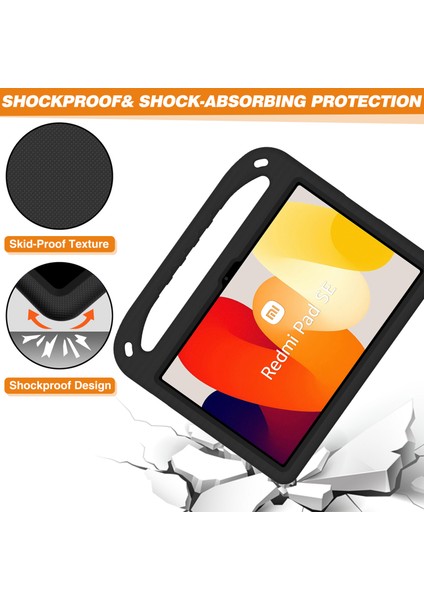 Xiaomi Redmi Pad Se Kılıfı El Tutacağı Düşmeye Karşı Eva Tablet Kickstand Kılıfı-Siyah (Yurt Dışından) indirimleri