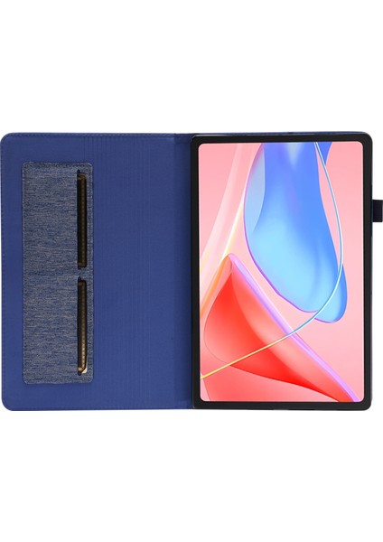 Lenovo Tab 10.1(2025)TB-311XU/TAB TB311FU Deri Kılıf Kart Tutucu Kumaş Doku Tablet Standı Kapağı-Mavi (Yurt Dışından) fırsatları