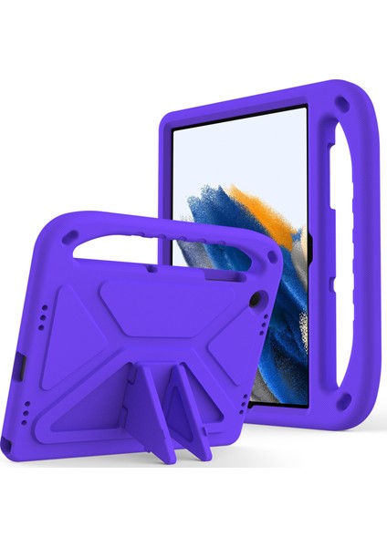 Samsung Galaxy Tab A9+ Kılıf Sap Tasarımı Eva Tablet Kılıfı ve Ayaklık-Mor (Yurt Dışından)