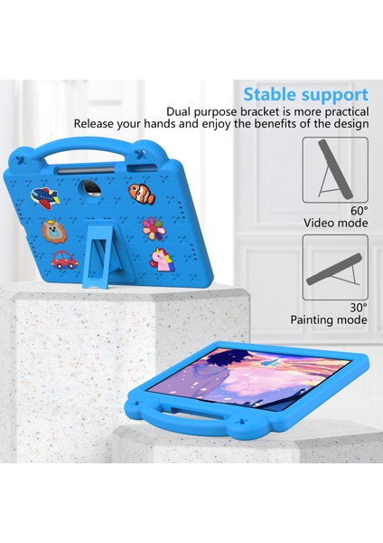 Honor Pad 9 Tablet Kılıfı Için Çizilmez Eva Sevimli Desenler Ayaklı Kılıf ve Saplı-Gök Mavisi (Yurt Dışından) modelleri