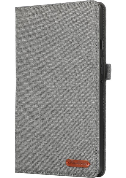 Samsung Galaxy Tab A9+Kılıf Darbeye Dayanıklı Deri Folio Stand Tablet Kılıfı-Gri (Yurt Dışından)