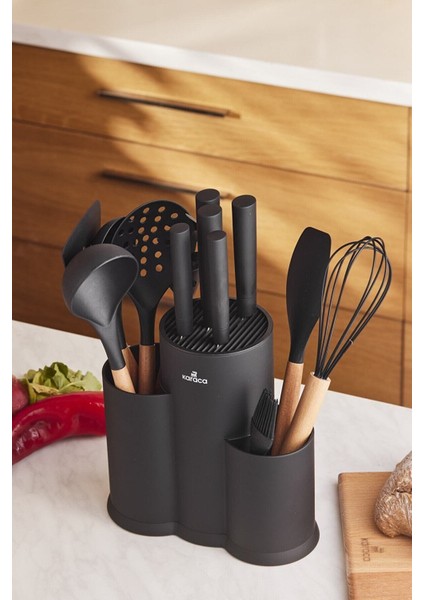 14 Parça Ahşap Servis ve Bıçak Seti, şık ve kullanışlı paslanmaz çelik tasarım fiyatları