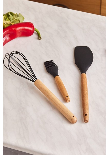 14 Parça Ahşap Servis ve Bıçak Seti, şık ve kullanışlı paslanmaz çelik tasarım indirimleri