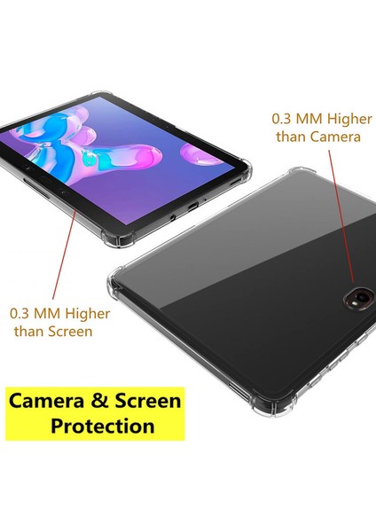 Samsung Galaxy Tab Active4 Pro Şeffaf Tablet Kılıfı Güçlendirilmiş Köşeler Tpu Kapak (Yurt Dışından)