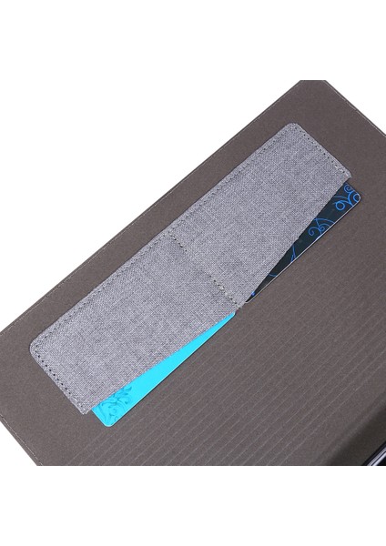 Kumaş Dokulu Kart Yuvaları Stand Deri Kılıf Samsung Galaxy Tab A 10.1(2019)T510/T515-GRI (Yurt Dışından)