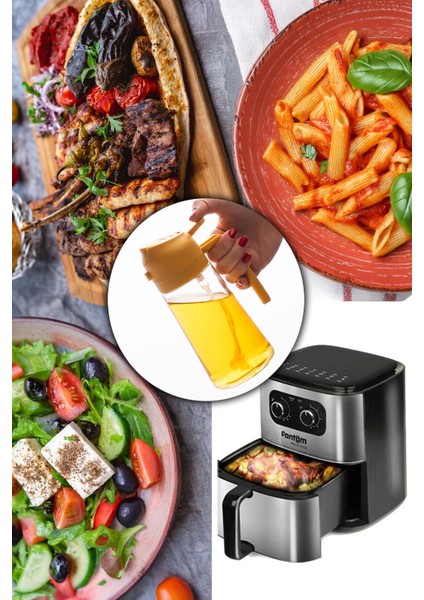 Çok Amaçlı Cam Sprey Şişe 900 ml, Sarı, Yağlık, Sirke, Limon, Sos, Sızdırmaz, Püskürtücü