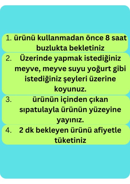 Ev tipi meyveli ve sütlü dondurma yapma tavası, 15x23 cm, kolay kullanımlı