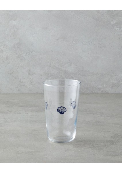 Mavi 400 ml Cam Bardak, şık ve dayanıklı tasarım, tek parça su bardağı