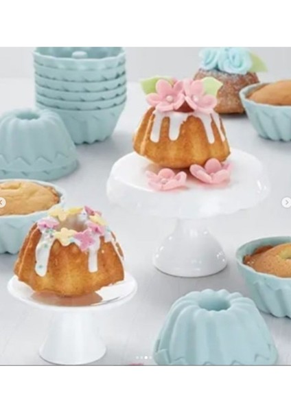 Çok Renkli Silikon Kek ve Muffin Kalıbı Seti, 6'lı, Yumuşak ve Dayanıklı Materyal fiyatları