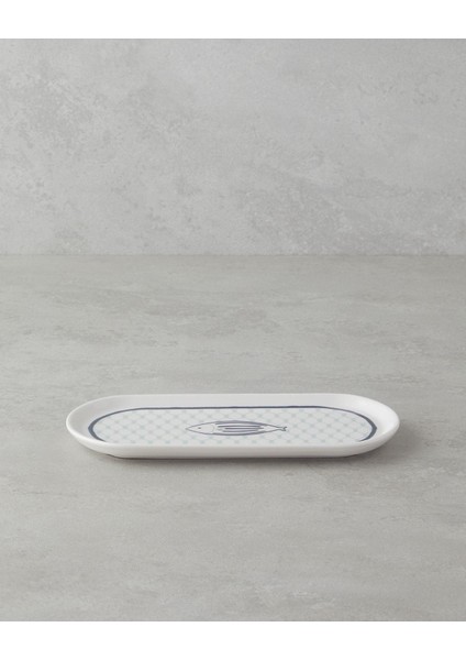 Seramik Kayık Tabak 22 cm, Mavi-yeşil, şık ve kullanışlı mutfak aksesuarı