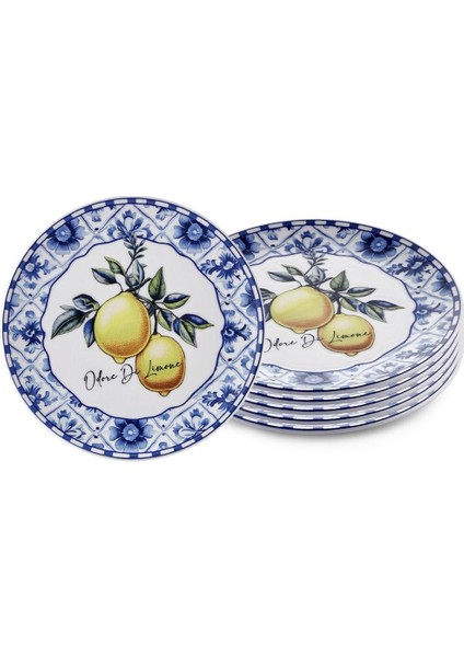 Renkli 19 cm pasta tabağı seti, 6'lı, şık ve kullanışlı seramik tasarım fiyatları