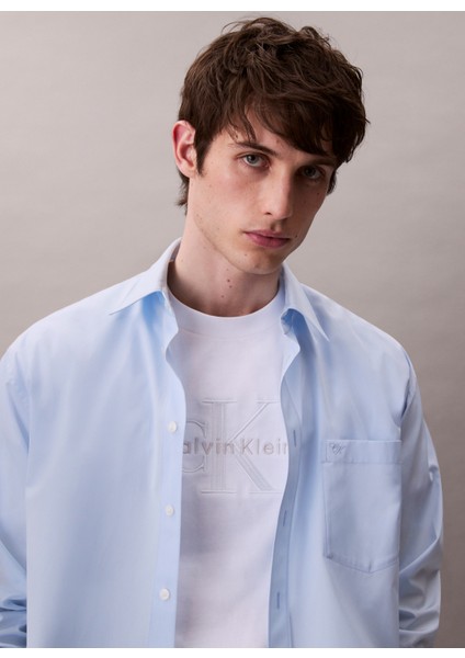 Beyaz Erkek T-Shirt LV04RB295GYAA Ss Hı Low Emb 16S Jer