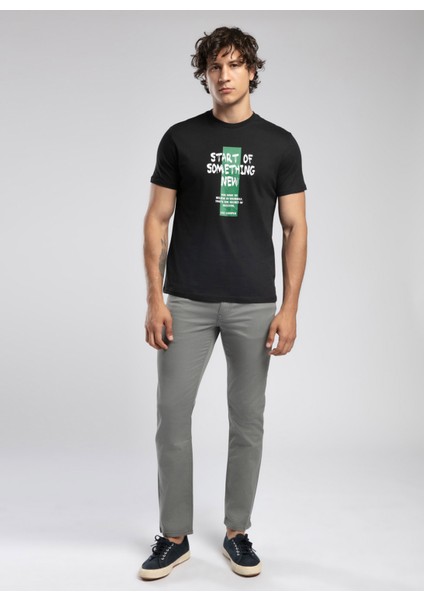 Yuvarlak Yaka Siyah Erkek T-Shirt 252 Lcm 242035 Rıc Siyah