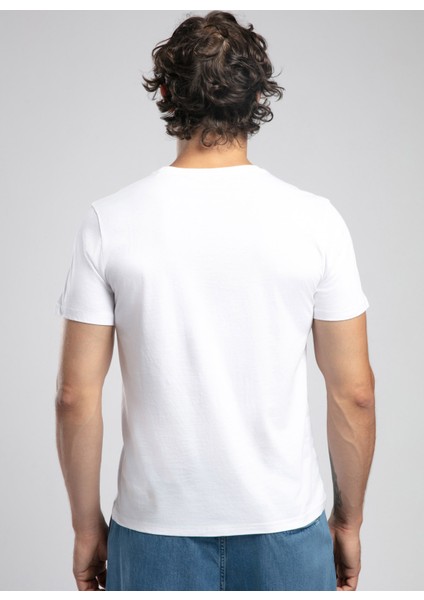 Yuvarlak Yaka Beyaz Erkek T-Shirt 252 Lcm 242023 Stew Beyaz fırsatları