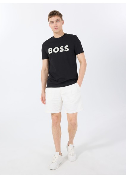 Bisiklet Yaka Siyah Erkek T-Shirt Thinking fiyatları