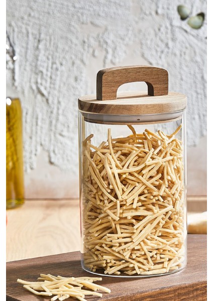 3'lü 1000 ml turuncu cam kavanoz seti, ahşap kapak ve tutacaklı, şeffaf tasarım fiyatları