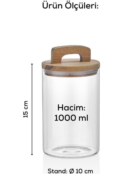 3'lü 1000 ml turuncu cam kavanoz seti, ahşap kapak ve tutacaklı, şeffaf tasarım fırsatları