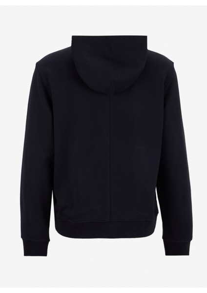 LVGMS5W340UB1-PW - Siyah Kapüşon Yaka Normal Düz Erkek Sweatshırt