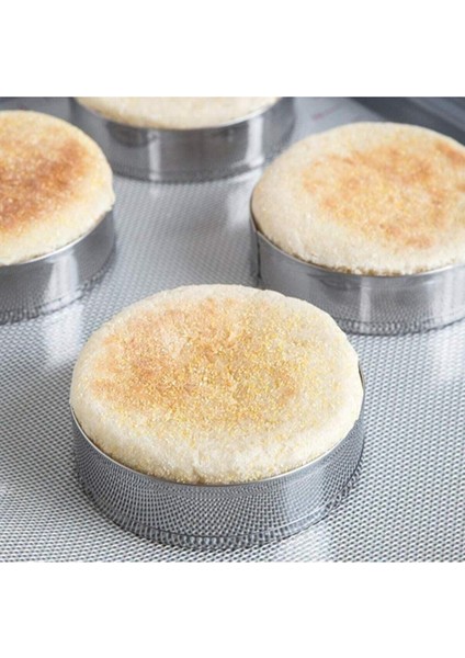 Gri 10cm Hamburger Ekmek Kalıbı, Çelik, Pratik ve Şık Mutfak Gereci