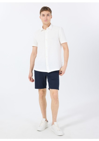 Slim Fit Lacivert Erkek Şort M5GD13WH4BAG7V2 Angels Chıno Short